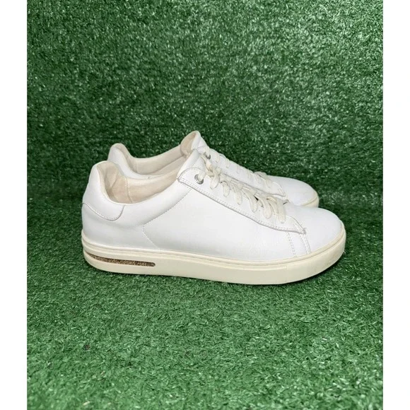 Birkenstock Shoes Low Bend White Leather Casual Sneakers Womens Size 9 EU 40 - Picture 1 of 9